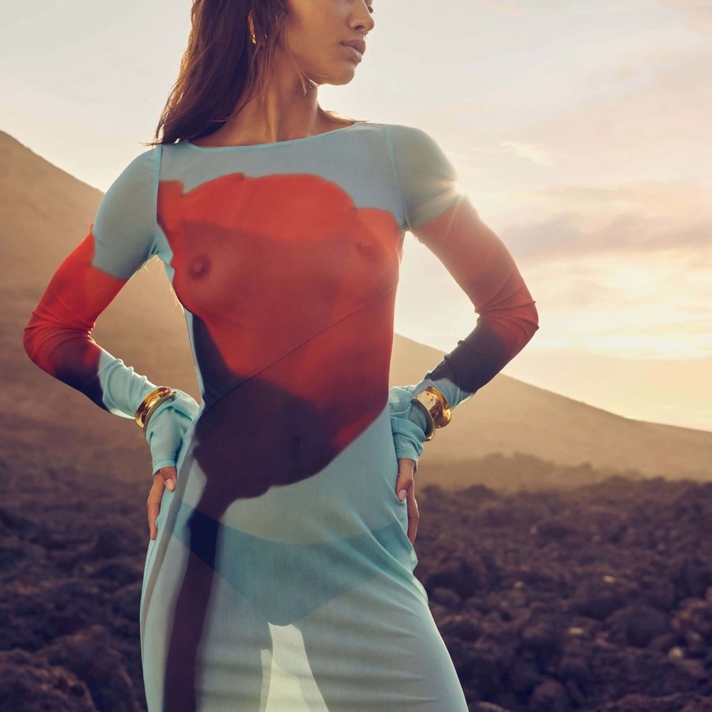 Rat & Boa Multicolor Long Sleeve Santino Dress